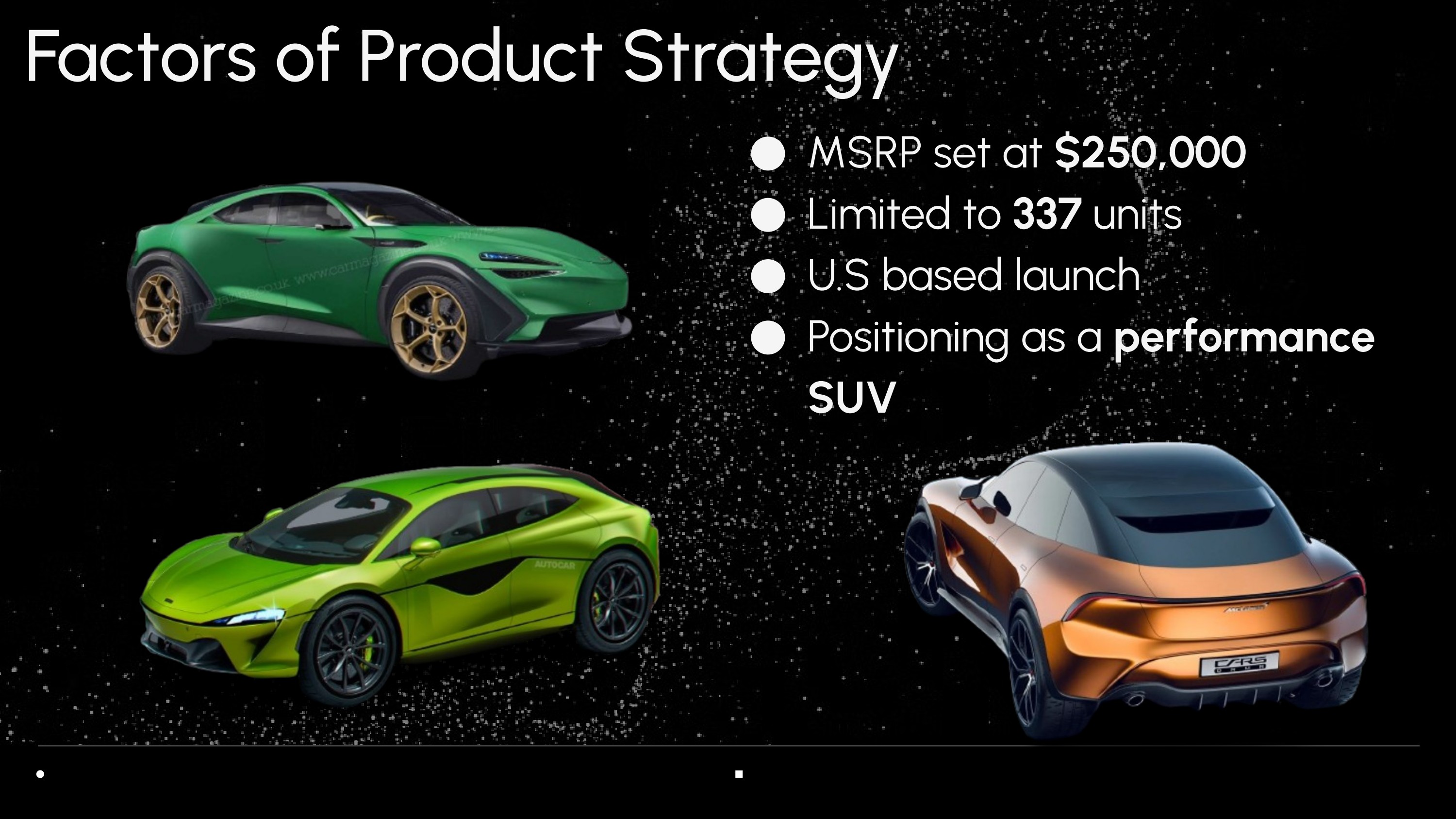 Launching McLaren's First SUV — Presentation — slide 4