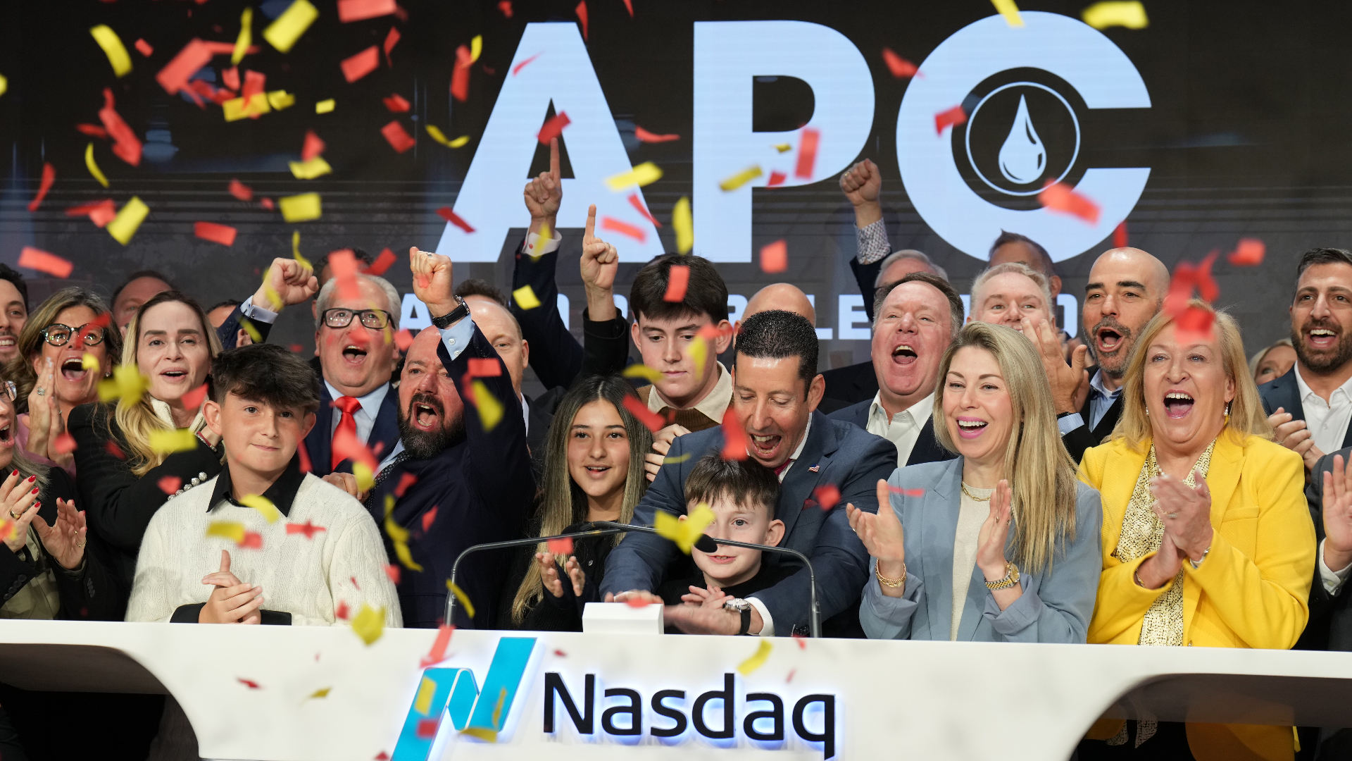 Ringing the Nasdaq opening bell with the APC team