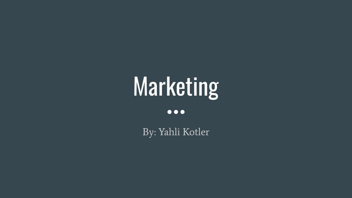Marketing: The Three Pillars — Presentation — slide 1