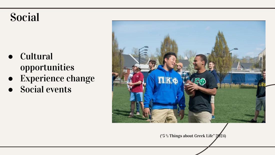 Social Impacts of Greek Life — Presentation — slide 7