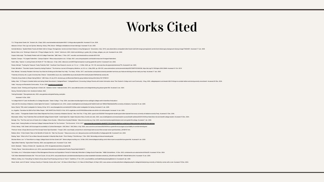 Social Impacts of Greek Life — Presentation — slide 19